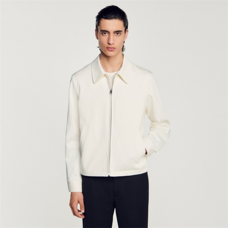 Sandro Cotton jacket Ecru | SN-SDO65149