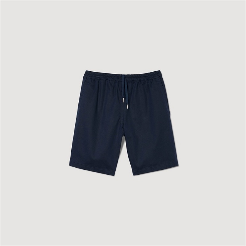 Sandro Cotton shorts Dark Blue | SN-SDO65370