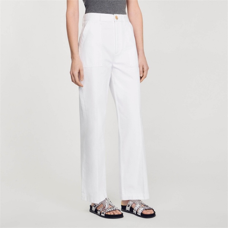 Sandro Denim trousers White | SN-SDO64809