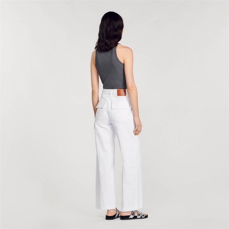 Sandro Denim trousers White | SN-SDO64809