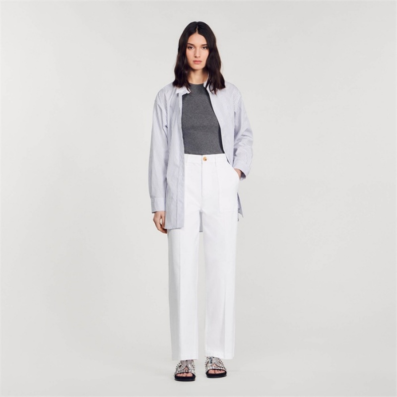 Sandro Denim trousers White | SN-SDO64809