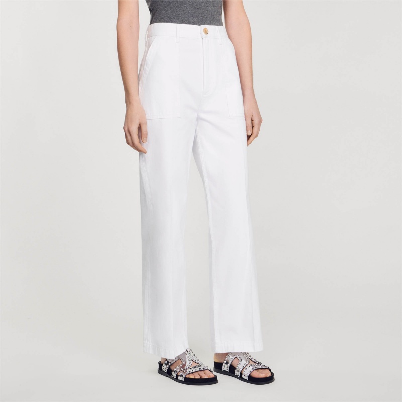 Sandro Denim trousers White | SN-SDO64836