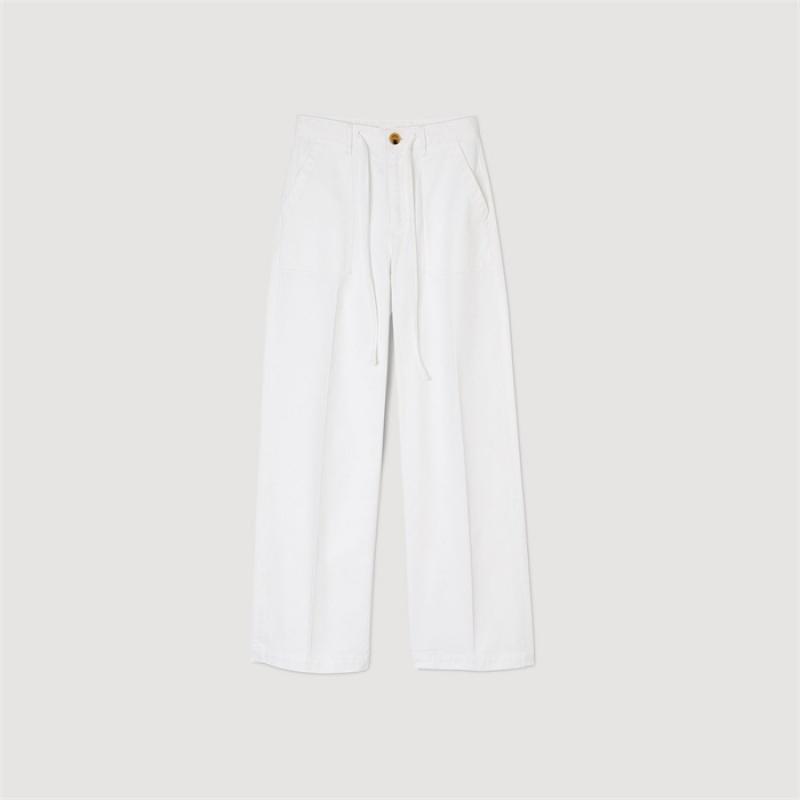 Sandro Denim trousers White | SN-SDO64836