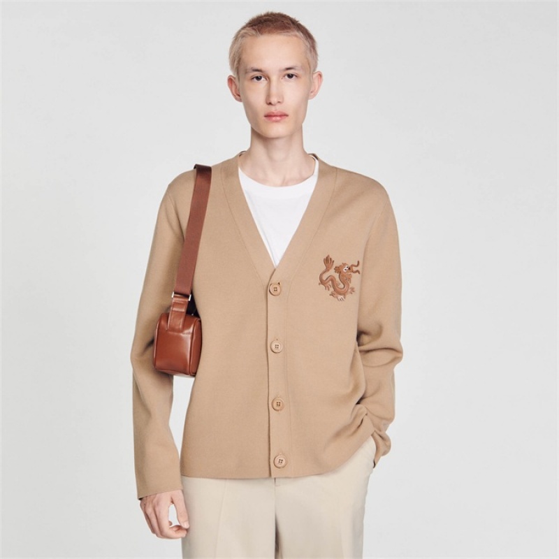 Sandro Dragon cardigan Camel | SN-SDO65295