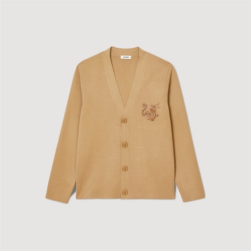 Sandro Dragon cardigan Camel | SN-SDO65295