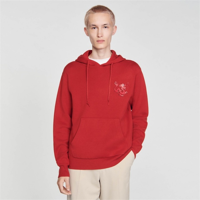 Sandro Dragon hoodie Red | SN-SDO65297