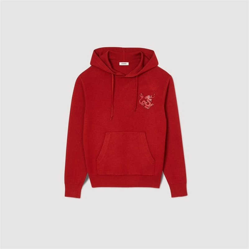 Sandro Dragon hoodie Red | SN-SDO65297