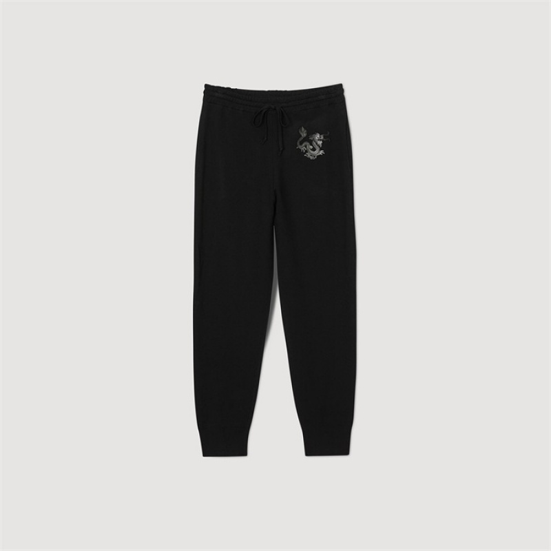 Sandro Dragon jogging bottoms Black | SN-SDO65371