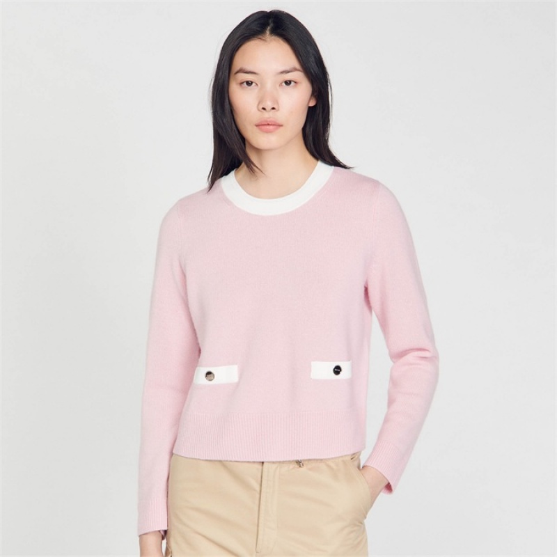 Sandro Fine knit sweater Pink | SN-SDO64630