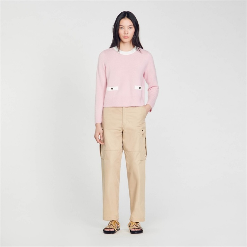 Sandro Fine knit sweater Pink | SN-SDO64630