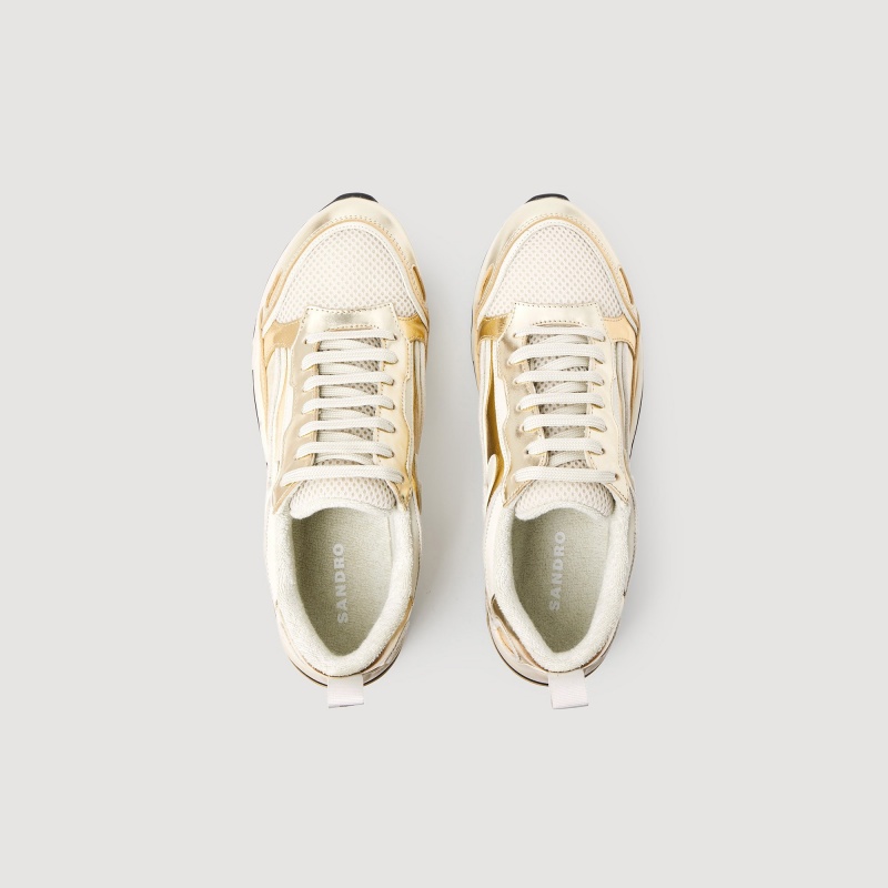 Sandro Flame sneakers Champagne | SN-SDO64957