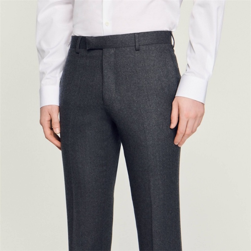 Sandro Flannel suit pants Charcoal Grey | SN-SDO65215