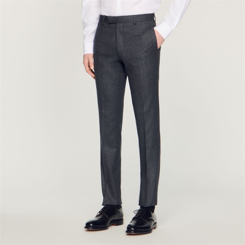 Sandro Flannel suit pants Charcoal Grey | SN-SDO65215