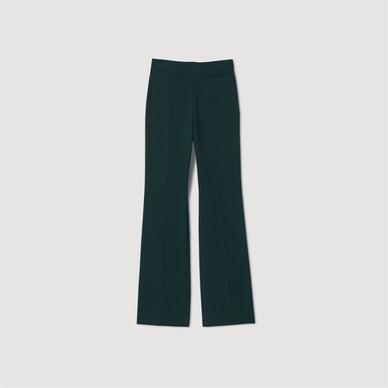 Sandro Flared pants Forest Green | SN-SDO64763