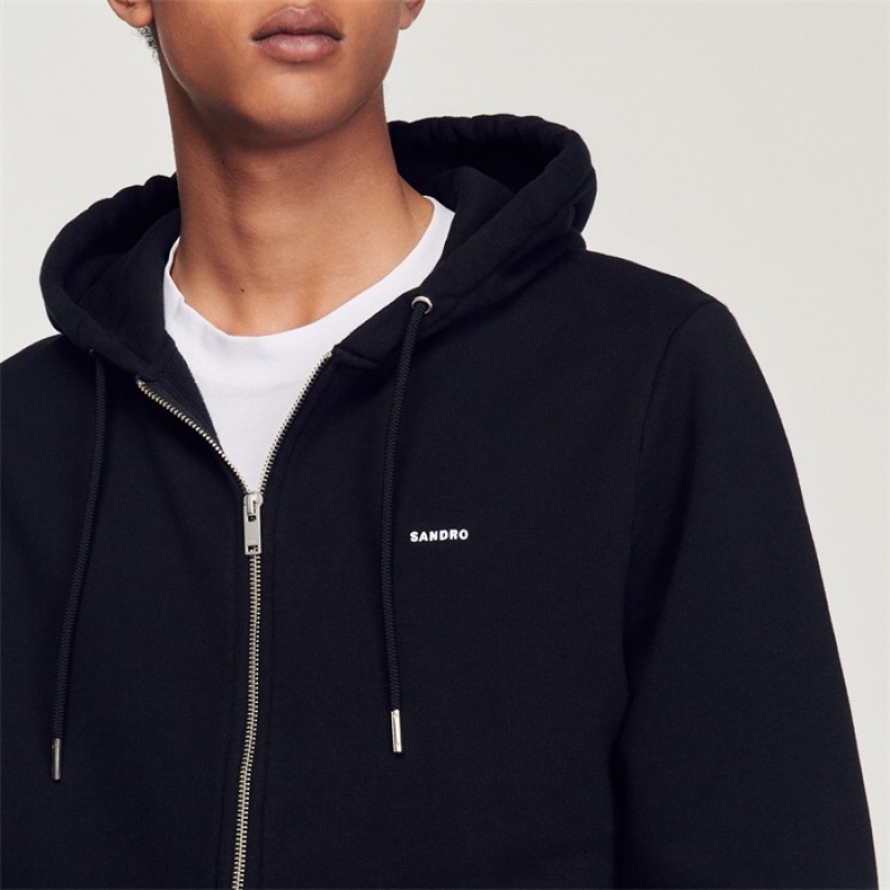 Sandro Fleece hoodie Black | SN-SDO65307