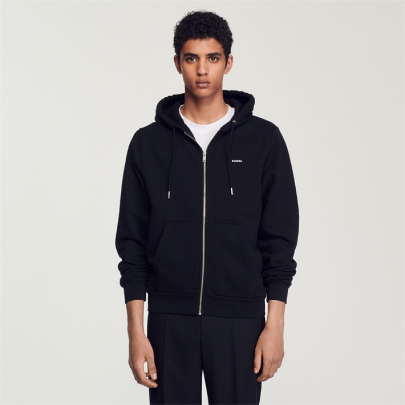 Sandro Fleece hoodie Black | SN-SDO65307