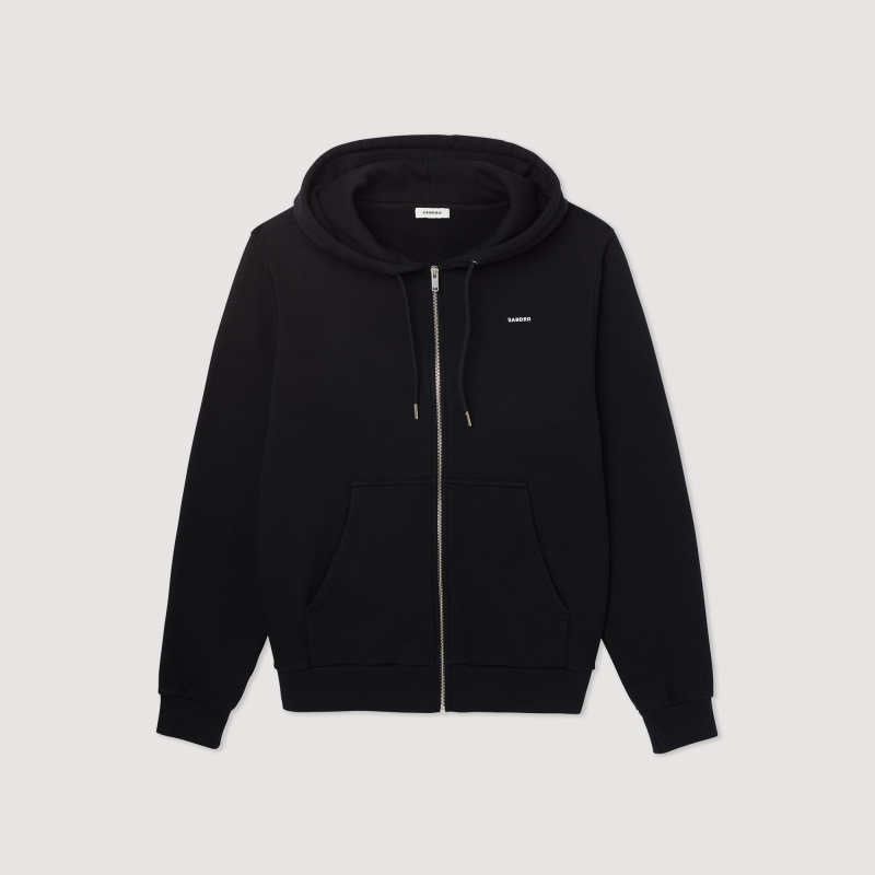 Sandro Fleece hoodie Black | SN-SDO65307