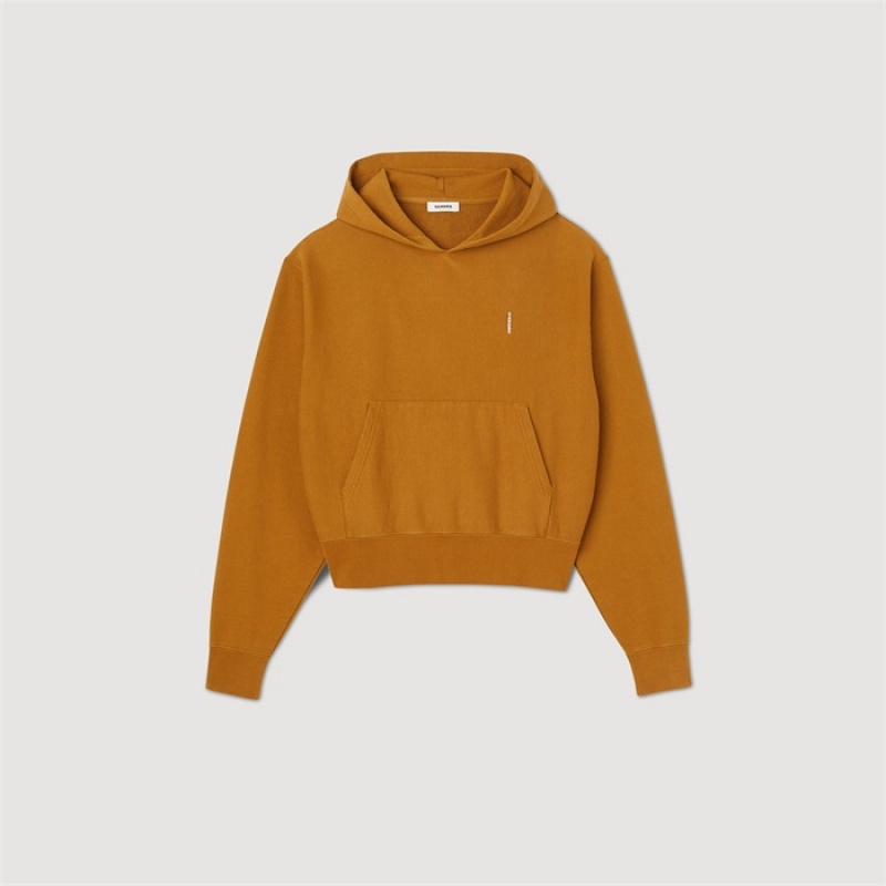 Sandro Fleece hoodie Bronze | SN-SDO65306