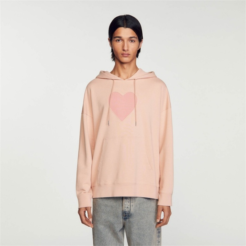 Sandro Fleece hoodie Pink | SN-SDO65321