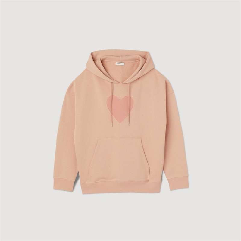 Sandro Fleece hoodie Pink | SN-SDO65321