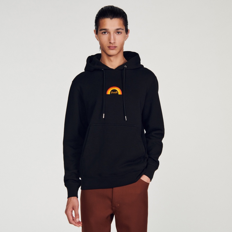 Sandro Fleece hoodie WRANGLER Black | SN-SDO64497