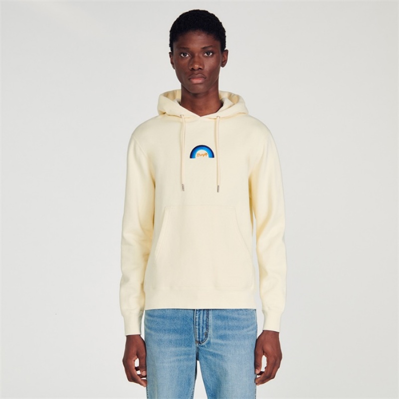 Sandro Fleece hoodie WRANGLER Cream | SN-SDO65314