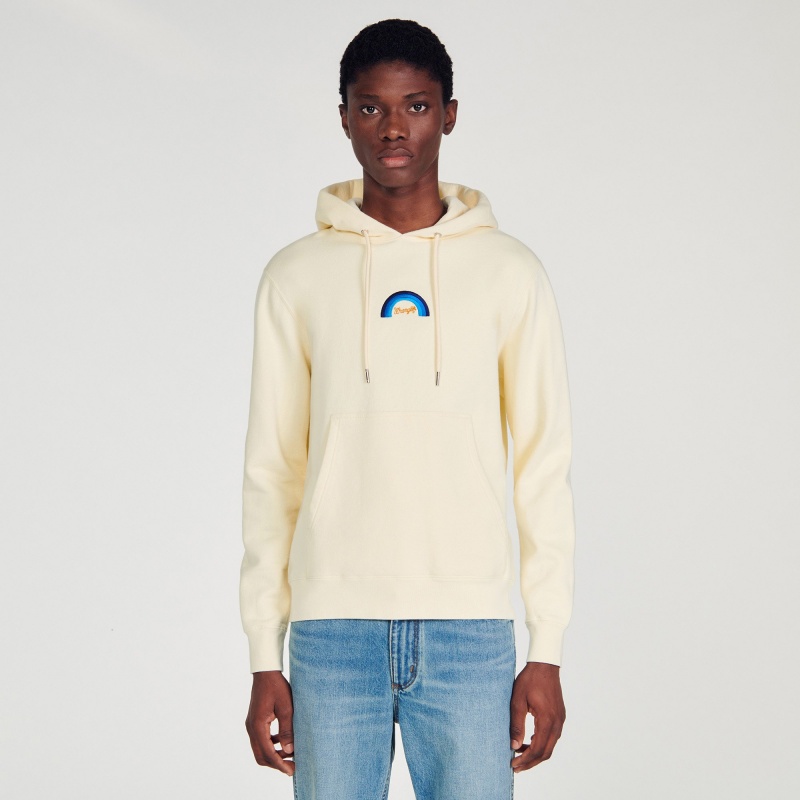 Sandro Fleece hoodie WRANGLER Cream | SN-SDO64496