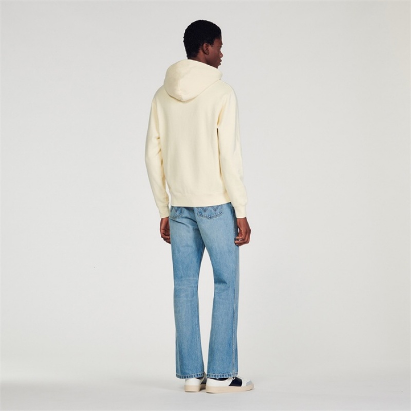 Sandro Fleece hoodie WRANGLER Cream | SN-SDO64496