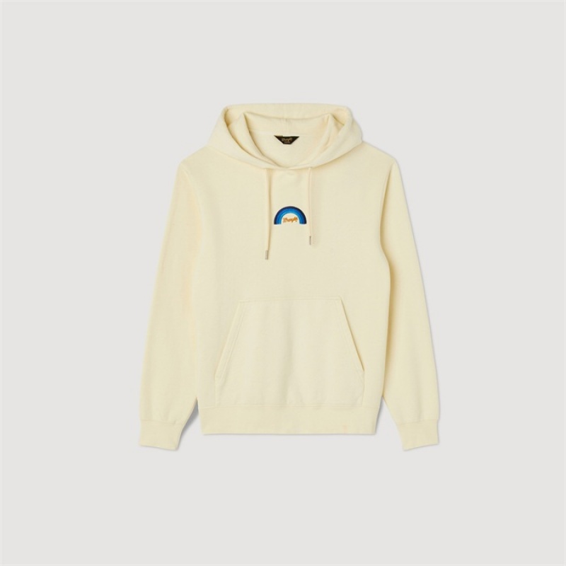 Sandro Fleece hoodie WRANGLER Cream | SN-SDO64496