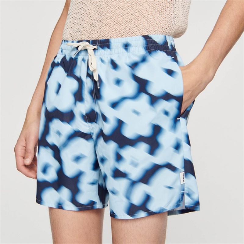 Sandro Floral swim shorts Blue | SN-SDO65369