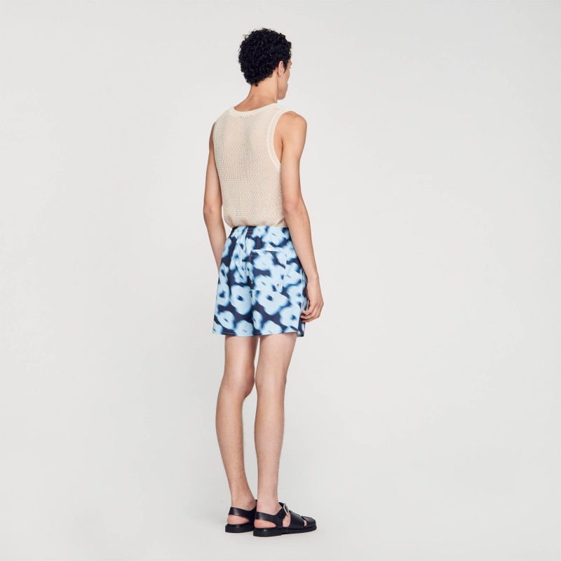 Sandro Floral swim shorts Blue | SN-SDO65369