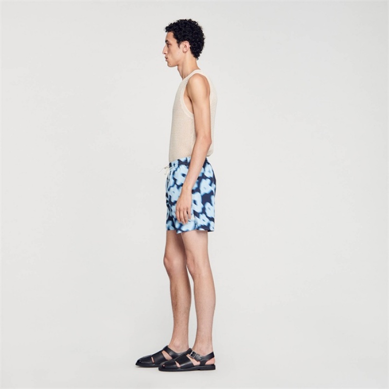 Sandro Floral swim shorts Blue | SN-SDO65369