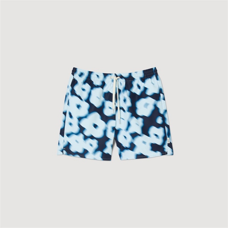 Sandro Floral swim shorts Blue | SN-SDO65369