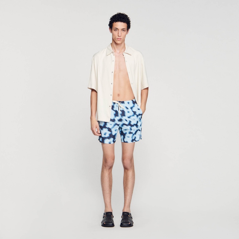 Sandro Floral swim shorts Blue | SN-SDO65369