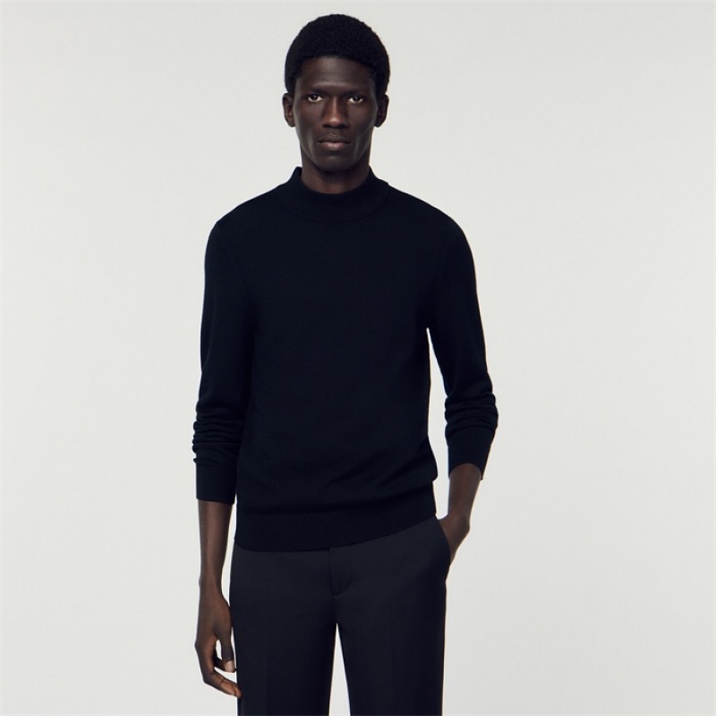 Sandro Funnel neck sweater Black | SN-SDO65265