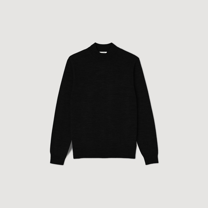 Sandro Funnel neck sweater Black | SN-SDO65265