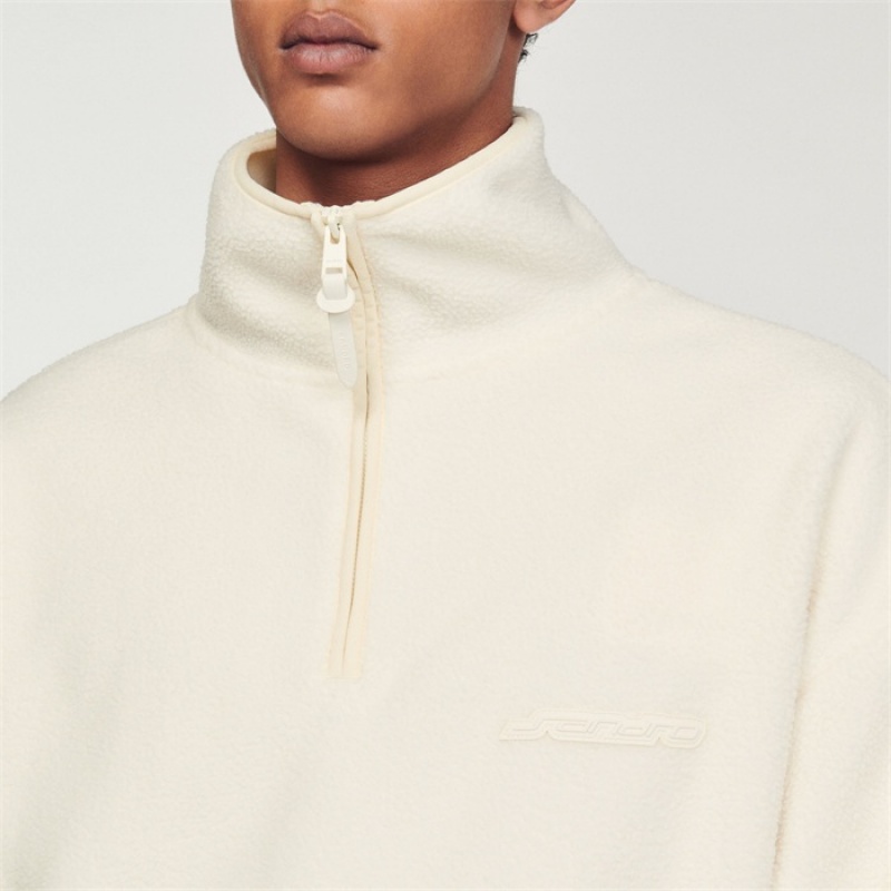 Sandro High-neck fleece Ecru | SN-SDO65148