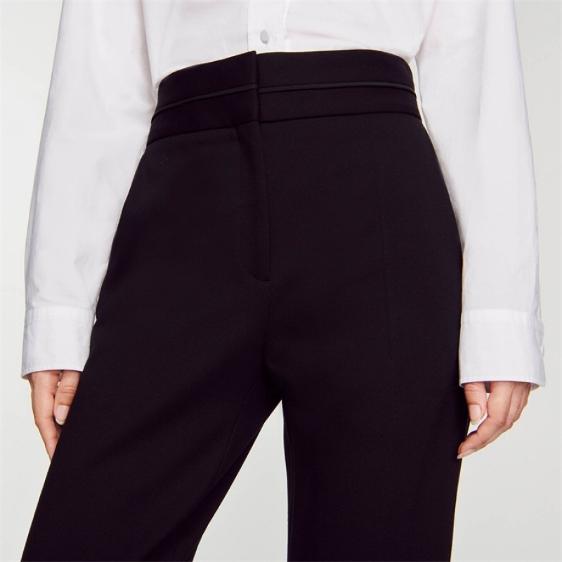 Sandro High-waisted classic pants Black | SN-SDO64785