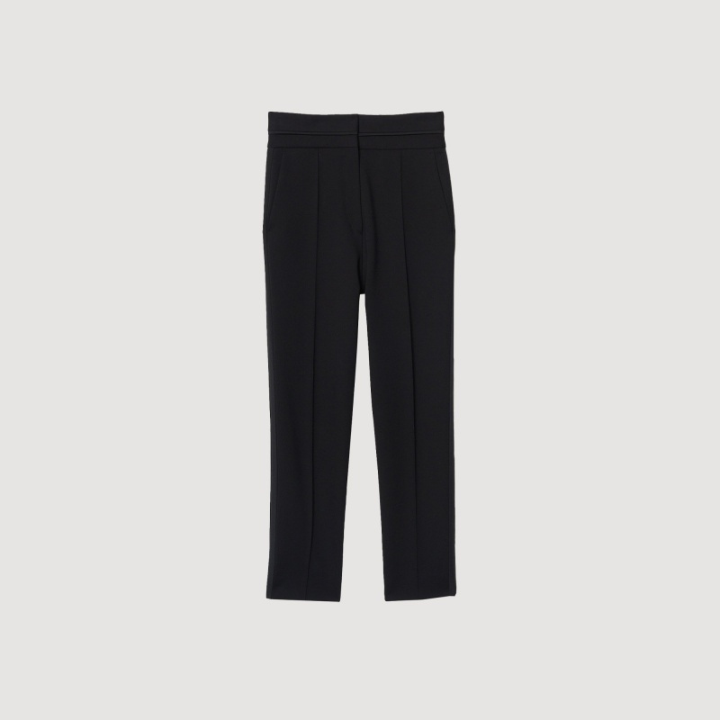 Sandro High-waisted classic pants Black | SN-SDO64785