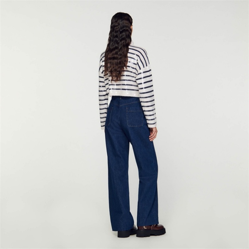 Sandro High-waisted jeans Blue | SN-SDO64821