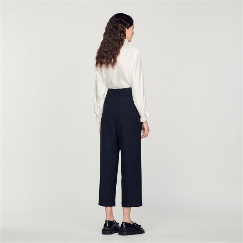 Sandro High-waisted pants Black | SN-SDO64790