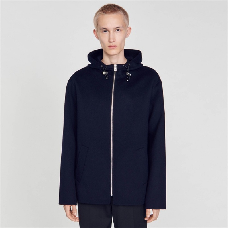 Sandro Hooded windcheater Dark Navy | SN-SDO65175