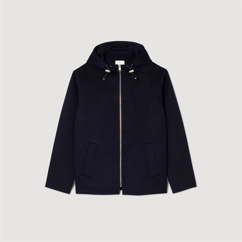 Sandro Hooded windcheater Dark Navy | SN-SDO65175