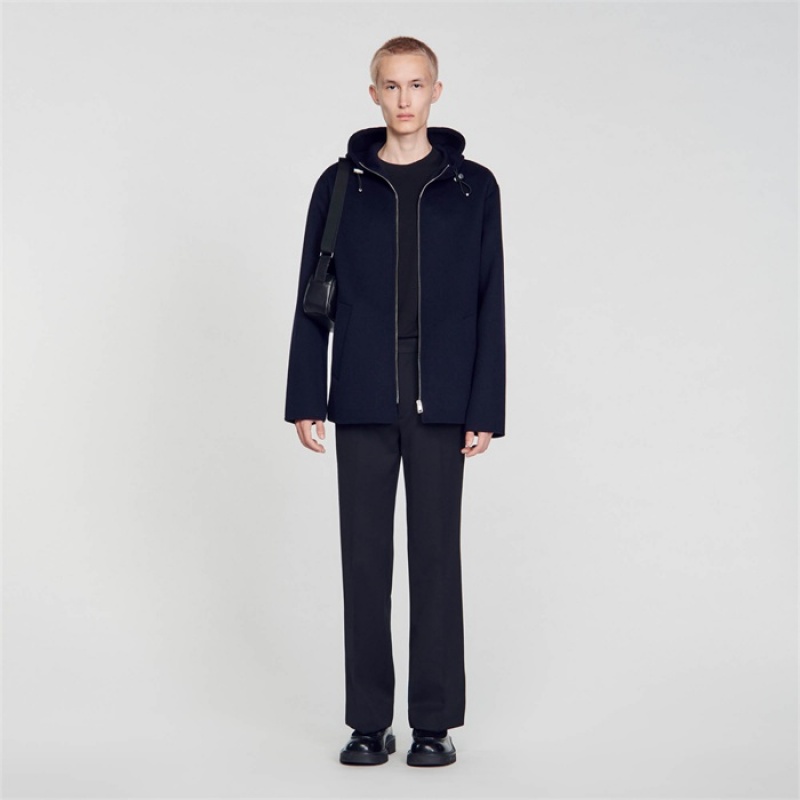 Sandro Hooded windcheater Dark Navy | SN-SDO65175