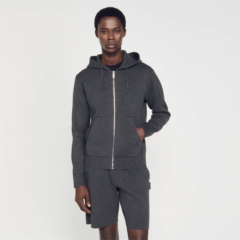 Sandro Hoodie Mocked Grey | SN-SDO65300