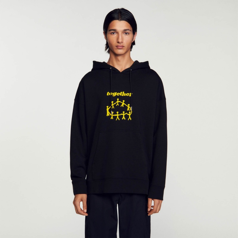 Sandro Hoodie Together Black | SN-SDO65310