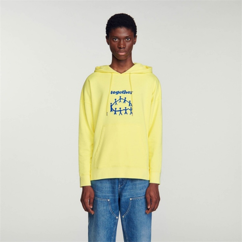 Sandro Hoodie Together Yellow | SN-SDO65309