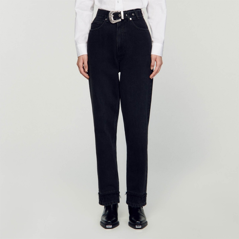 Sandro Jeans with western belt Black | SN-SDO64832