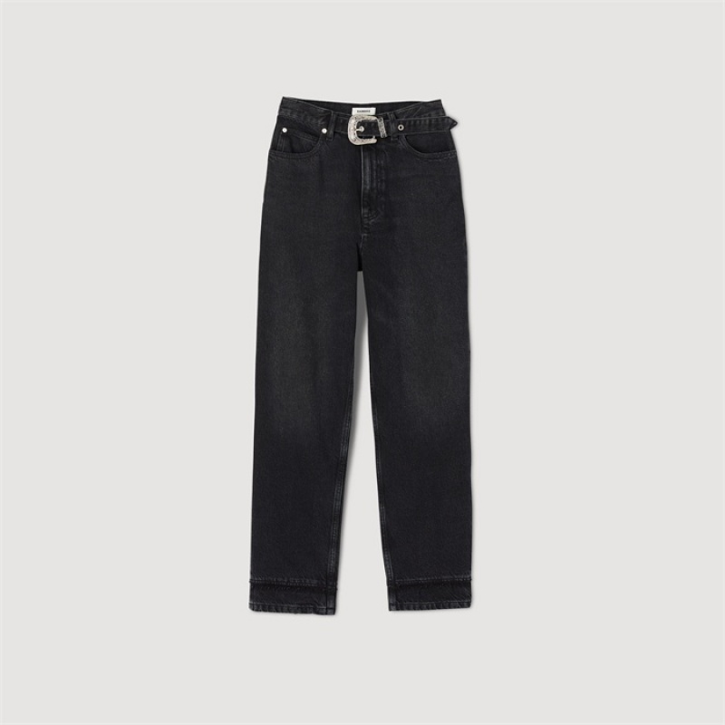 Sandro Jeans with western belt Black | SN-SDO64832