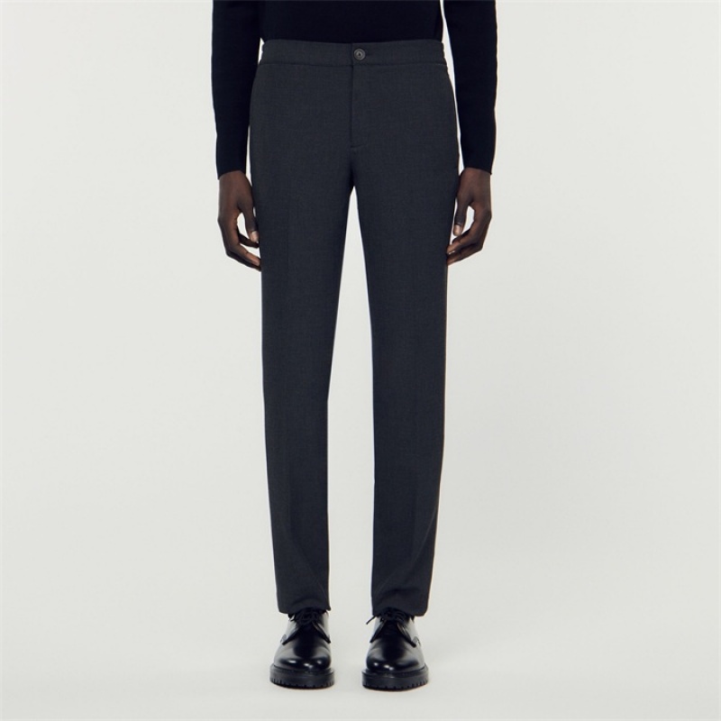 Sandro Jersey pants Charcoal Grey | SN-SDO65347